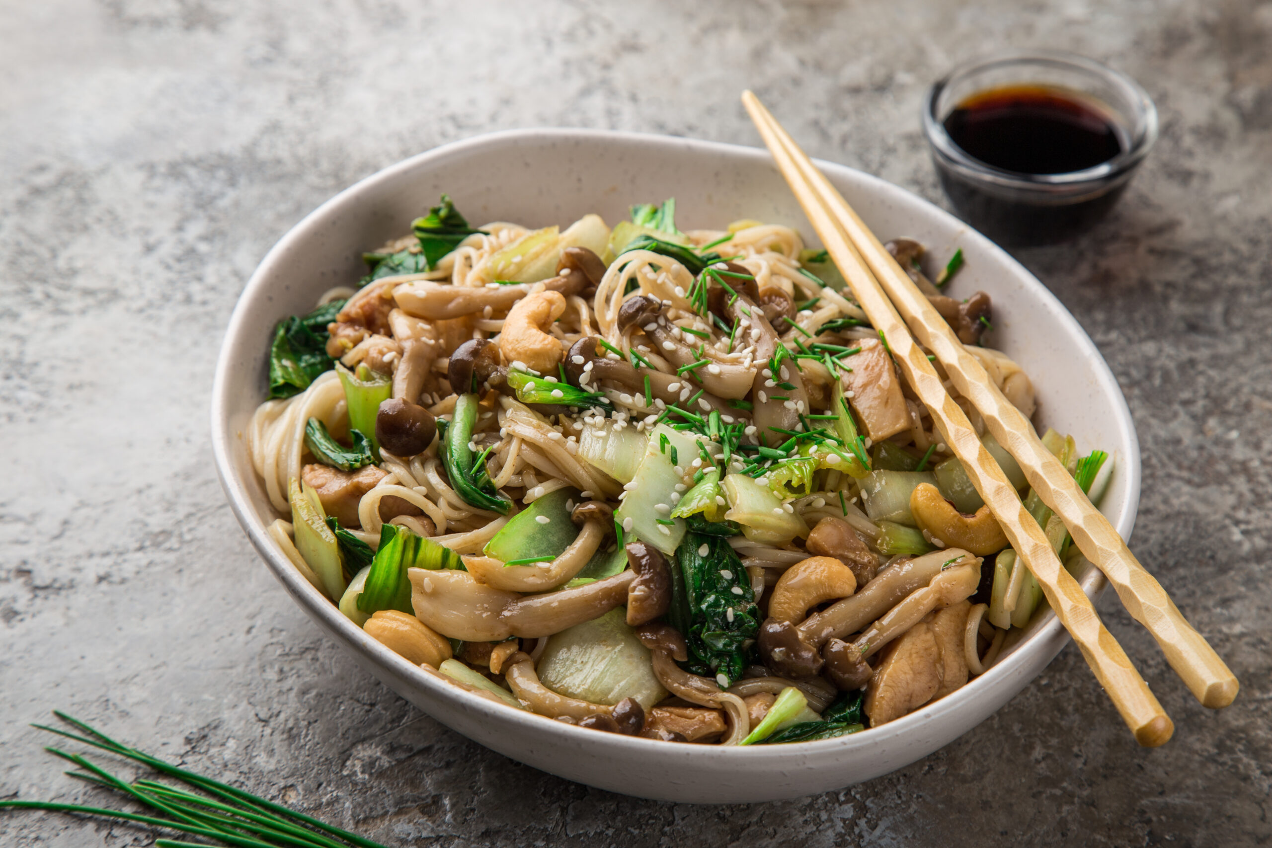 Ginger Chicken with Bok Choy and Mushrooms - Mazola® Oils