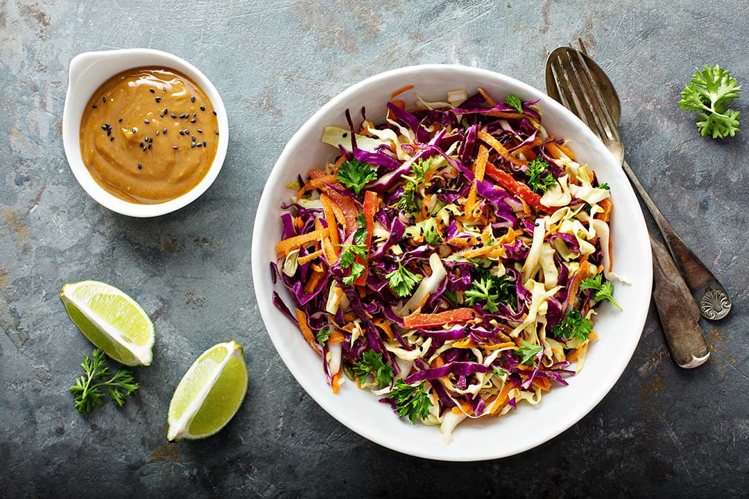 Asian Coleslaw with Ginger Soy Dressing Mazola® Oils