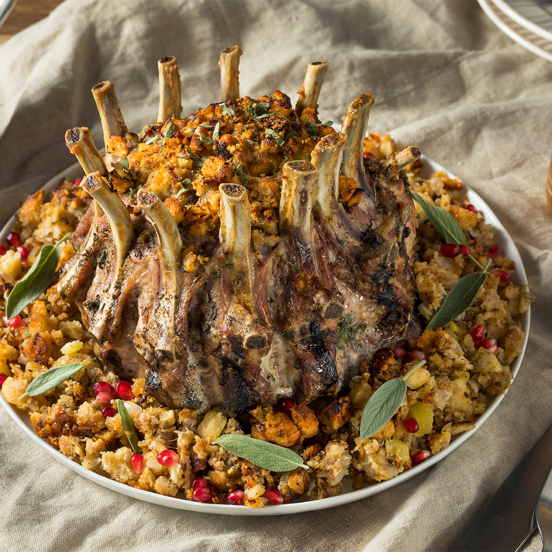 Crown Roast of Pork with Cranberry Stuffing - Mazola® Oils