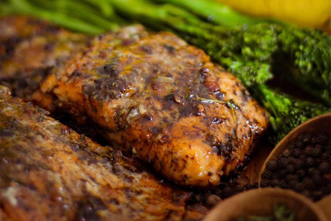 Pan-Fried Jamaican Honey Jerk Salmon - Mazola® Oils