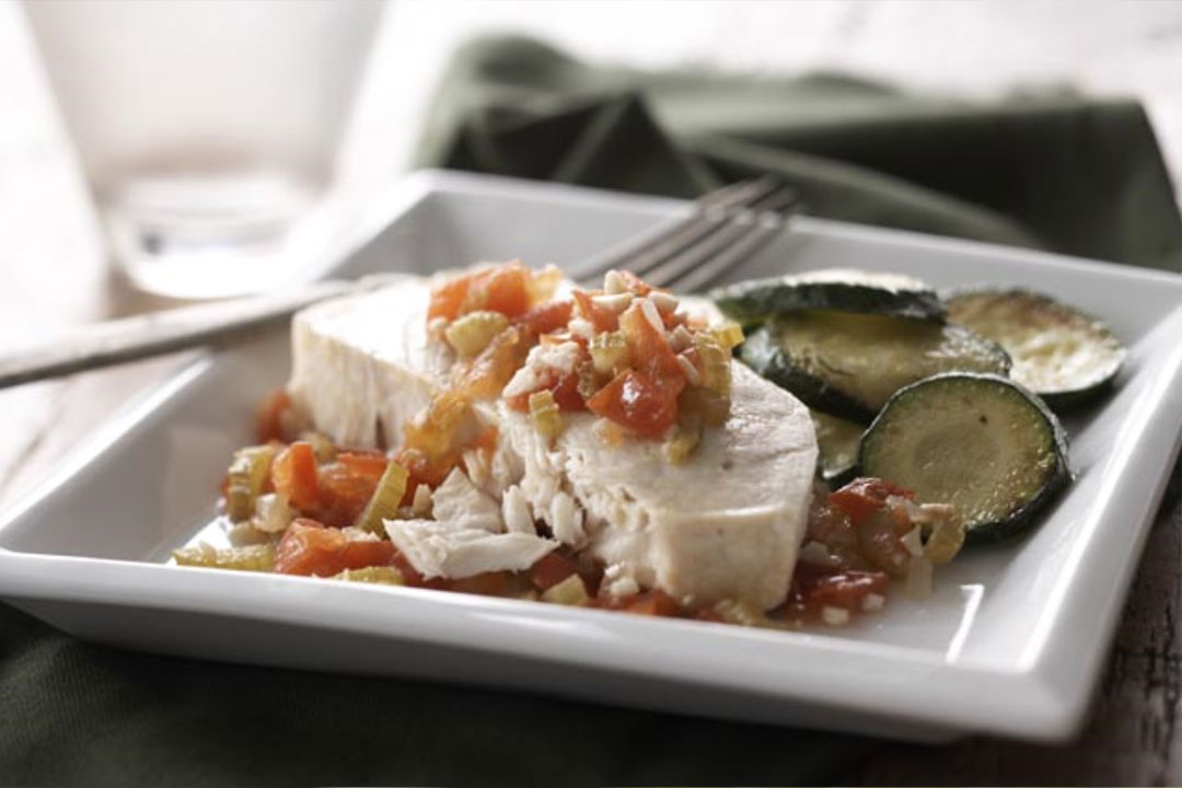 Swordfish with White Wine Tomato Sauce Mazola® Oils
