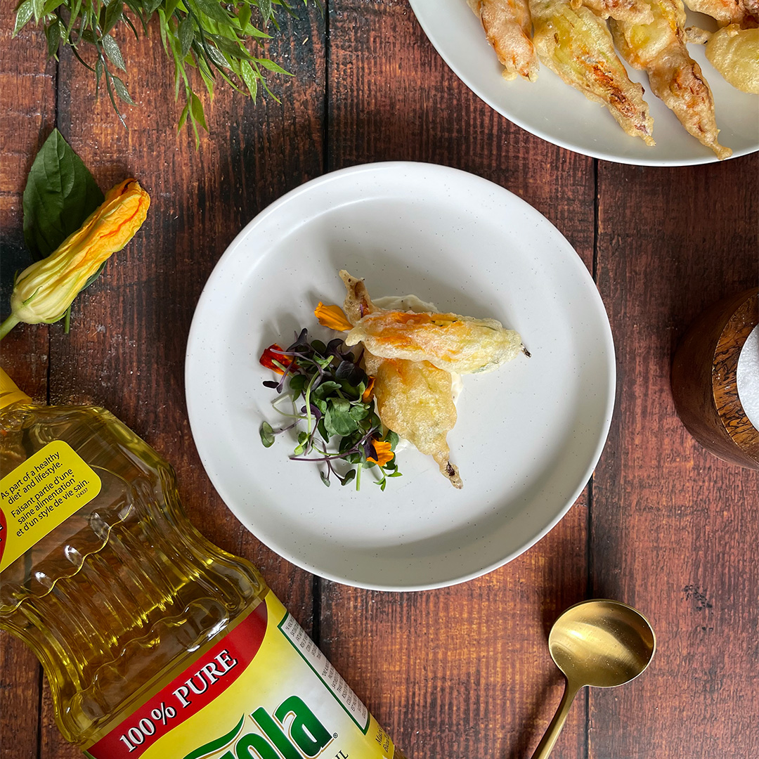 Stuffed Zucchini Blossoms - Mazola® Oils